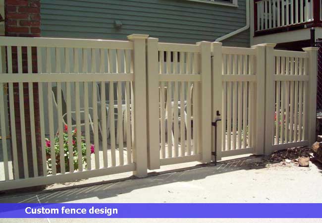 Vinyl 3 rail narrow closed top fence