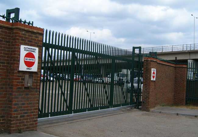 ornamental iron security electronic gate