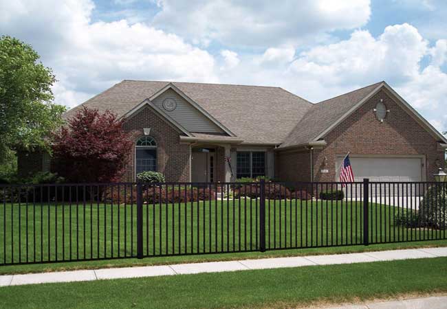 2 rail ornamental yard fence