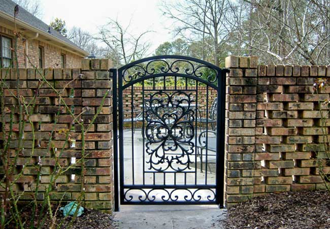 ornamental single entry garden gate gate