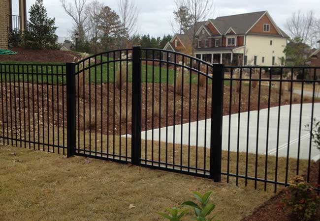ornamental iron fence and estate gates