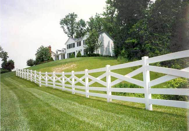 vinyl crossbuck fencing