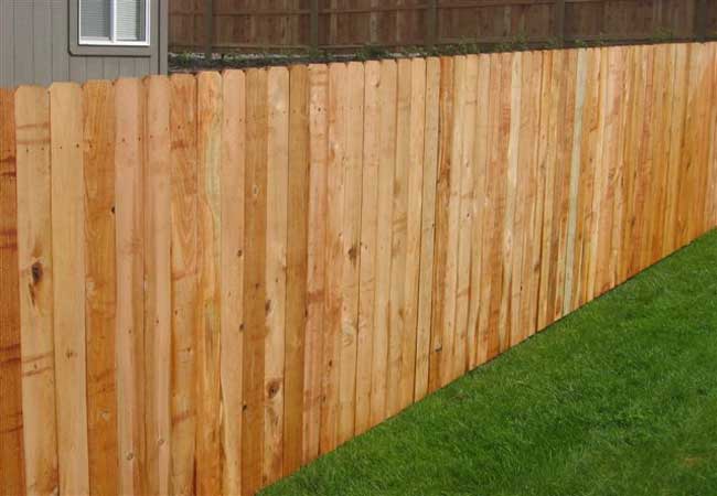 wood dog ear privacy fencing